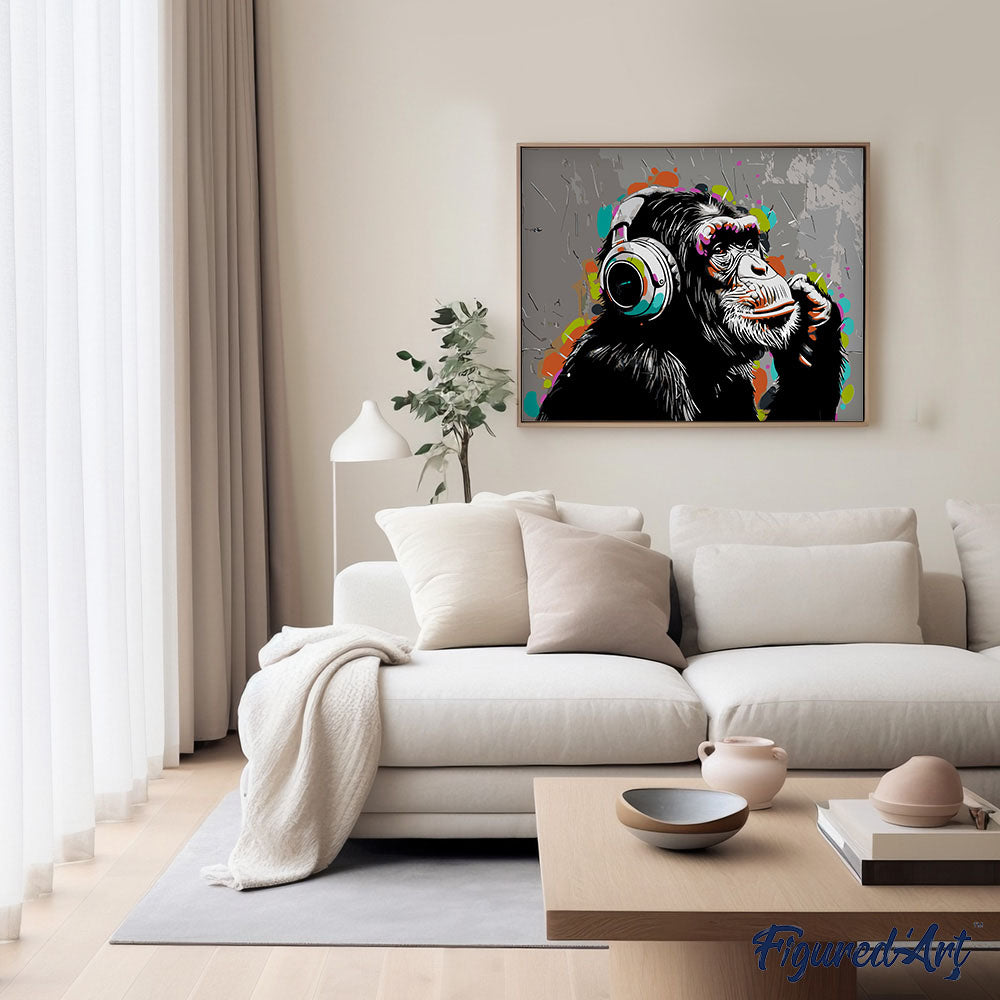 Paint by Numbers for adults - Funky Monkey Street Art
