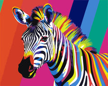 Load image into Gallery viewer, Paint by numbers kit for adults Pop Art Zebra Stripe Figured&#39;Art