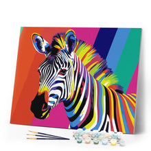 Load image into Gallery viewer, Paint by numbers kit for adults Pop Art Zebra Stripe Figured&#39;Art