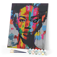 Load image into Gallery viewer, Paint by numbers kit Colorful Girl Street Art Figured&#39;Art