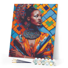 Load image into Gallery viewer, Paint by numbers kit Traditional African Beauty Figured&#39;Art