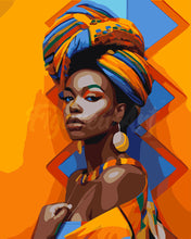 Load image into Gallery viewer, Paint by numbers kit Traditional African Girl Figured&#39;Art