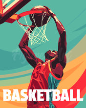 Load image into Gallery viewer, Paint by numbers kit Sport Poster Basketball Figured&#39;Art