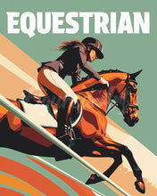Load image into Gallery viewer, Paint by numbers kit Sport Poster Equestrian Figured'Art
