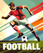 Load image into Gallery viewer, Paint by numbers kit Sport Poster Football Figured'Art