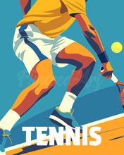 Load image into Gallery viewer, Paint by numbers kit Sport Poster Tennis Figured'Art