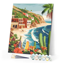 Load image into Gallery viewer, Paint by numbers kit Coastal surfing Figured&#39;Art