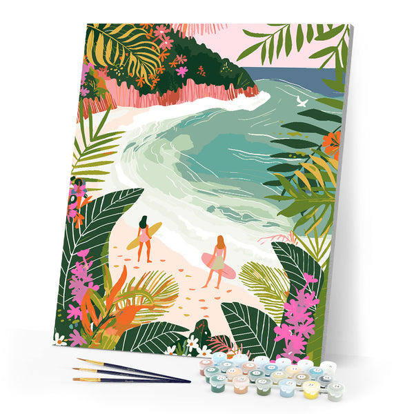 Paint by numbers kit Tropical Bay Figured'Art