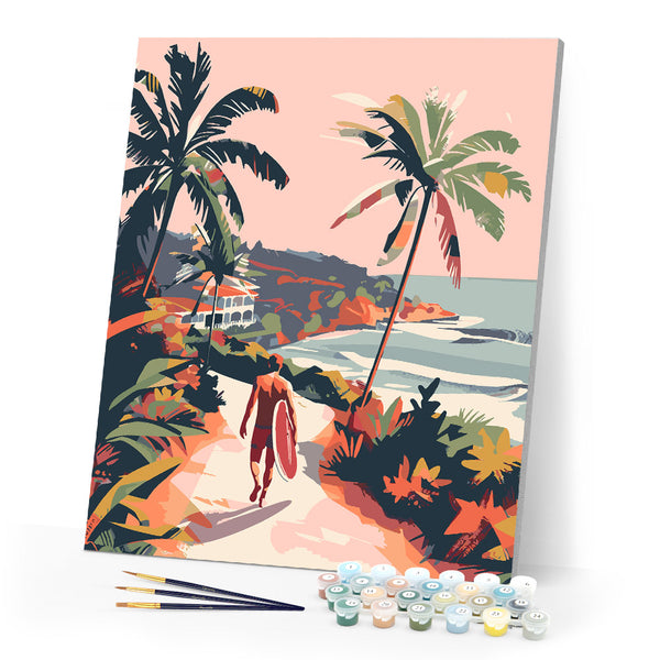Paint by numbers kit Coastal Walk Figured'Art