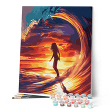 Load image into Gallery viewer, Surf Girl and the Big Wave