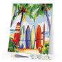 Paint by numbers kit Colorful Surfboards Figured'Art