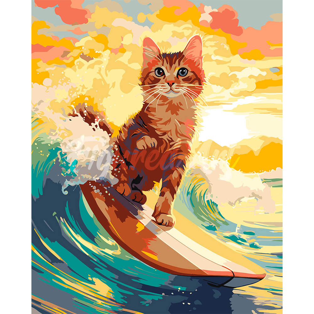 Surfing Cat