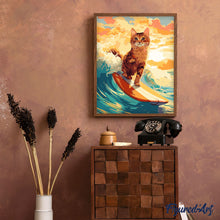 Load image into Gallery viewer, Surfing Cat