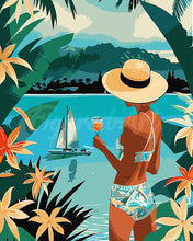 Load image into Gallery viewer, Paint by numbers kit Lady and Ocean Figured'Art