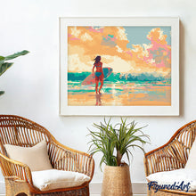 Load image into Gallery viewer, Surf Girl at Dawn