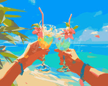 Load image into Gallery viewer, Paint by numbers kit Beach Toast Figured'Art