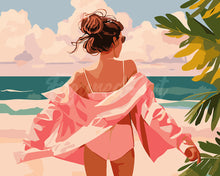 Load image into Gallery viewer, Paint by numbers kit Enjoy the Beach Figured'Art
