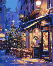 Load image into Gallery viewer, Paint by numbers kit for adults Festive Night Café Figured&#39;Art