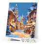 Paint by numbers kit Christmas Illuminated Village Figured'Art