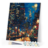 Paint by numbers kit Christmas in New York Figured'Art