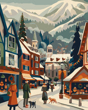 Load image into Gallery viewer, Paint by numbers kit Christmas Market in the Valley Figured&#39;Art