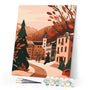 Paint by numbers kit Cozy Mountain Town Figured'Art