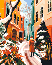 Load image into Gallery viewer, Paint by numbers kit Winter City Alley Figured'Art