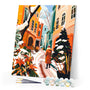 Paint by numbers kit Winter City Alley Figured'Art