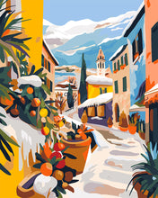 Load image into Gallery viewer, Paint by numbers kit Bright Holiday Village Figured&#39;Art