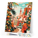 Paint by numbers kit Holiday Market Scene Figured'Art