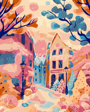 Load image into Gallery viewer, Paint by numbers kit Snowy Village 1 Figured&#39;Art