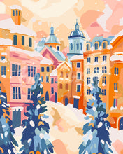 Load image into Gallery viewer, Paint by numbers kit Snowy Village 3 Figured&#39;Art