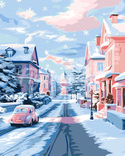 Load image into Gallery viewer, Paint by numbers kit Snowy City Morning Figured&#39;Art