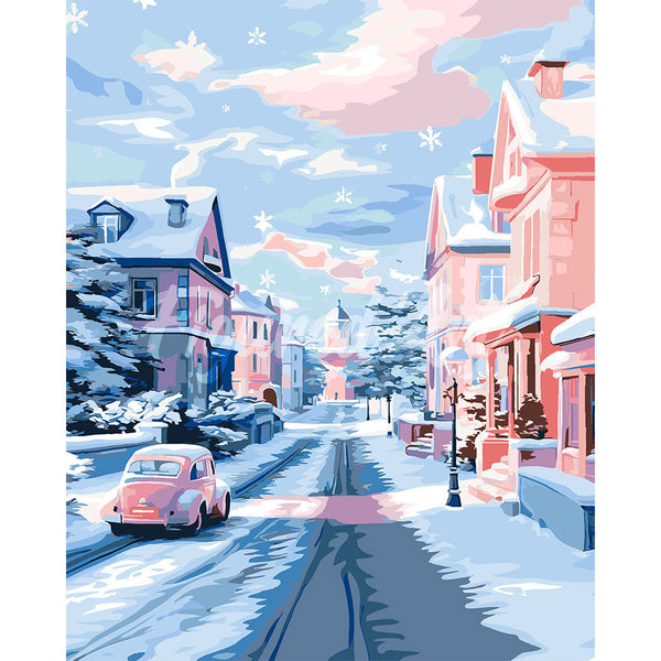 Snowy City Morning