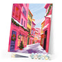 Paint by numbers kit Pink Christmas Alley Figured'Art