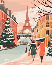 Load image into Gallery viewer, Paint by numbers kit Parisian Holiday Scene Figured&#39;Art