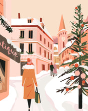 Load image into Gallery viewer, Paint by numbers kit Snowy Shopping Day Figured&#39;Art