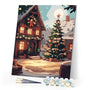 Paint by numbers kit Cozy Christmas Cabin Figured'Art