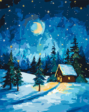 Load image into Gallery viewer, Paint by numbers kit Starry Christmas Night Figured&#39;Art