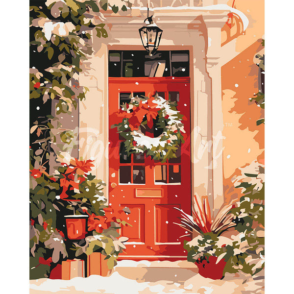 Festive Red Door
