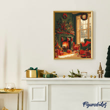 Load image into Gallery viewer, Festive Fireplace Scene