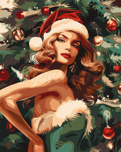 Load image into Gallery viewer, Paint by numbers kit Christmas Beauty Figured&#39;Art