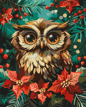 Load image into Gallery viewer, Paint by numbers kit Christmas Owl Figured'Art