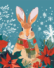 Load image into Gallery viewer, Paint by numbers kit Little Christmas Bunny Figured&#39;Art