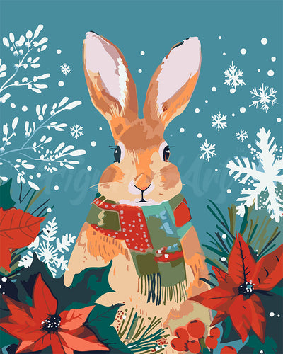 Paint by numbers kit Little Christmas Bunny Figured'Art