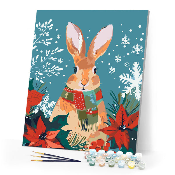 Paint by numbers kit Little Christmas Bunny Figured'Art