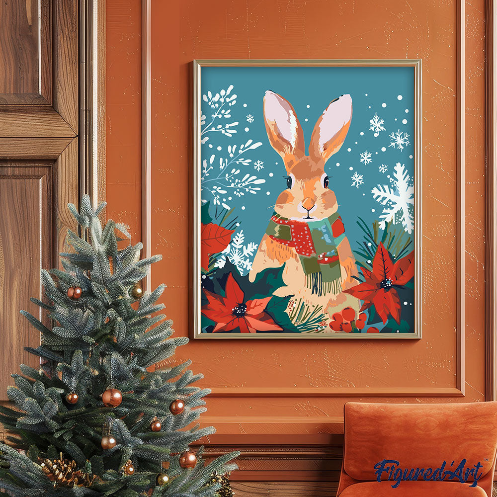 Paint by Numbers for adults - Little Christmas Bunny – Figured'Art