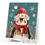 Paint by numbers kit Little Christmas Penguin Figured'Art