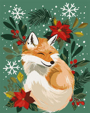 Load image into Gallery viewer, Paint by numbers kit Little Christmas Fox Figured&#39;Art