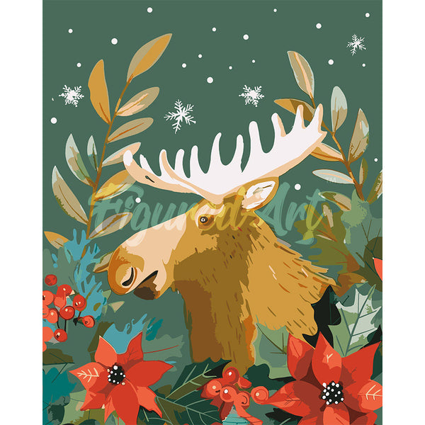 Festive Christmas Moose